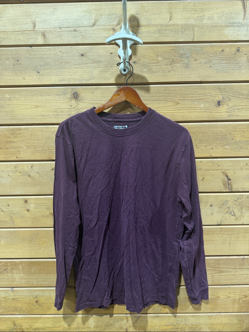Carhartt Men's Long-Sleeve Crewneck Shirt - Plum